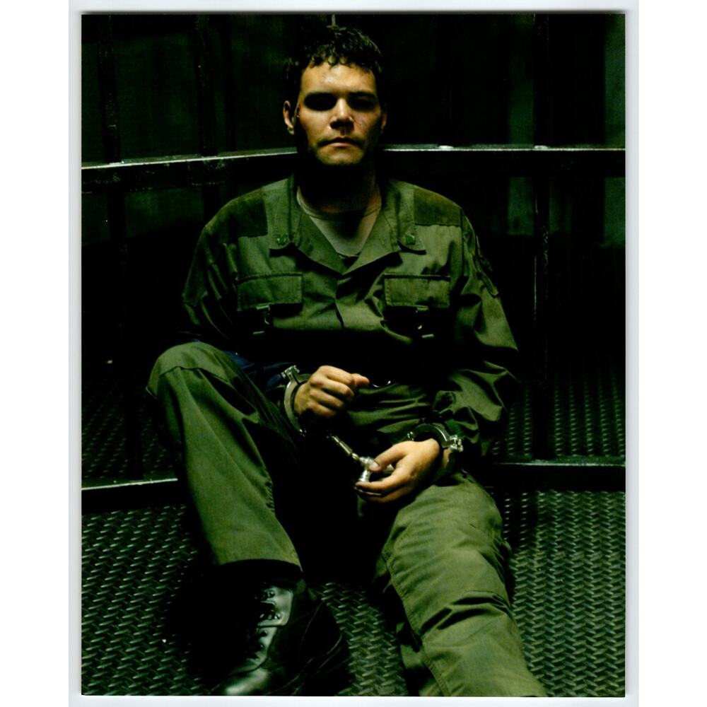 Vintage 1990s Military Soldier in Jail Cell Press Photo Ephemera